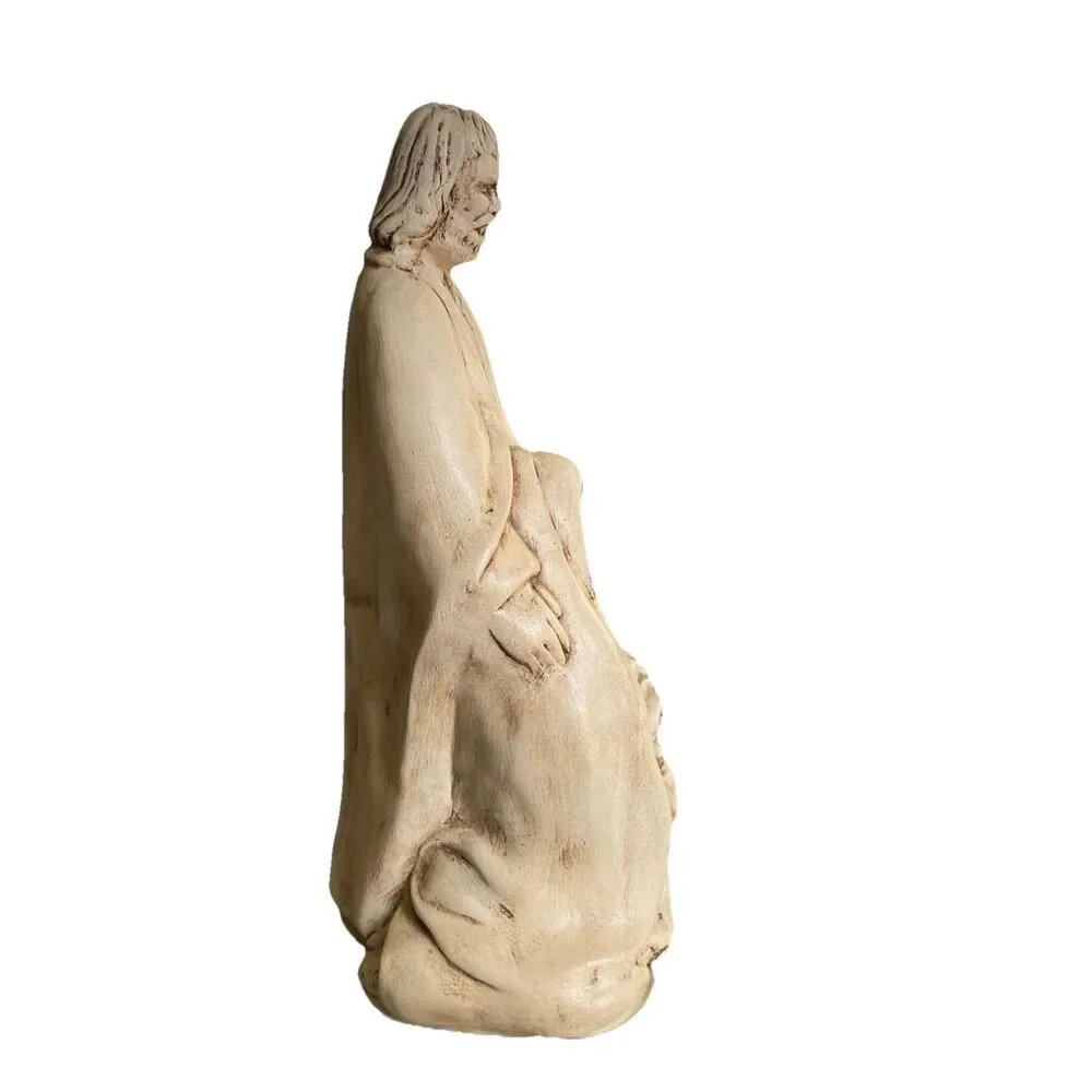 Vintage 1983 Holy Family Christmas Nativity Mary Joseph Baby Jesus Figure Marked